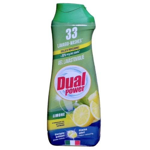 Гель для посудомоечной машины Dual Power All in 1 Lemon, 660 мл
